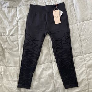 NWT Grey Fabletics Laser Cut Leggings